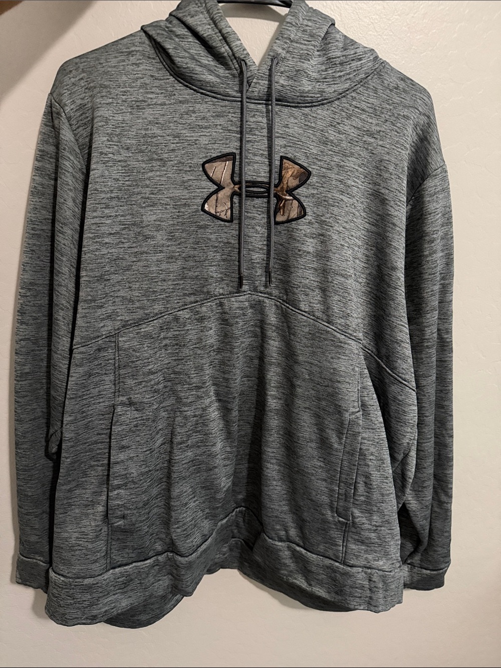 Under Armour Gray Hooded Pullover with Camo Logo